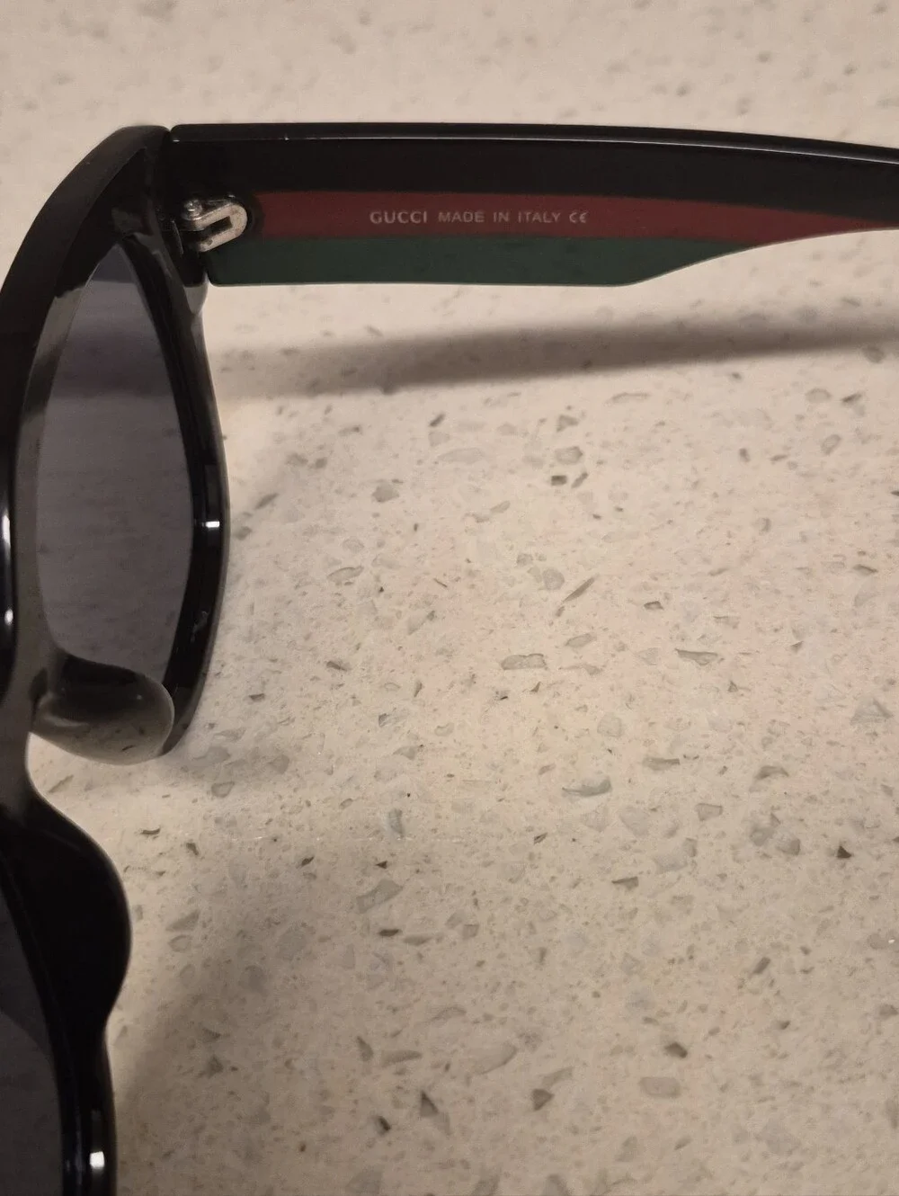 Gucci Black Oversized Square Sunglasses with Dark Grey Lenses